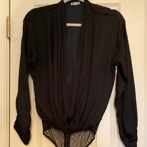 Ladies Black bodysuit top